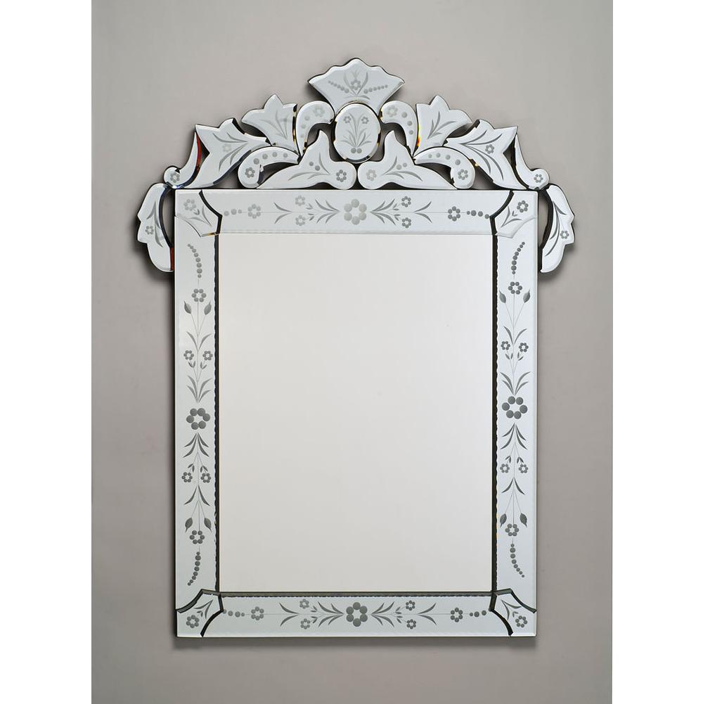 Afina Corporation 26X36 Rectangular Cut Glass & Etched (Radiance Traditional Cabinet Frame)