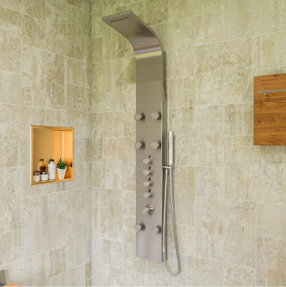 Alfi Trade Stainless Steel Shower Panel with 6 Body Sprays