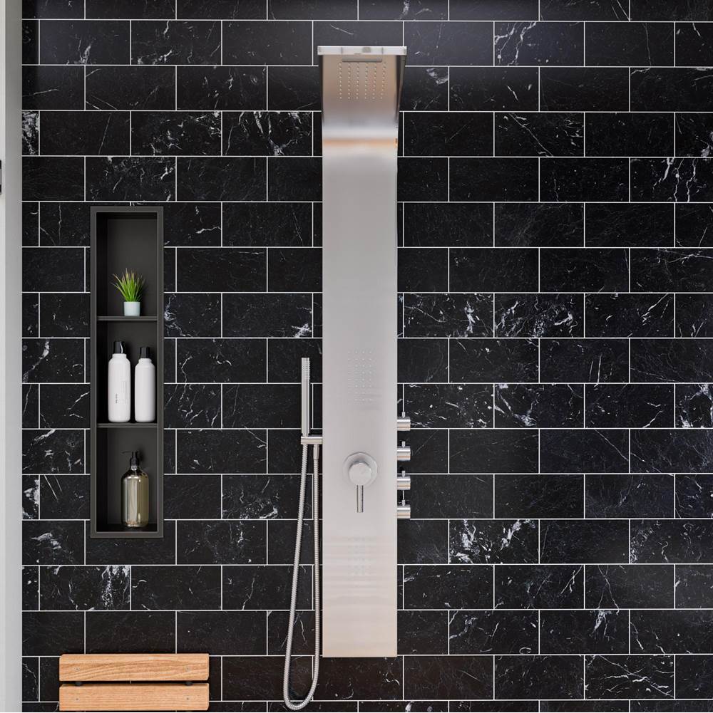 Alfi Trade Stainless Steel Shower Panel with 2 Body Sprays