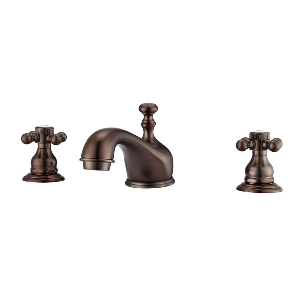 Barclay Marsala 8''cc Lav Faucet, withHoses,Button Cross Handles,ORB