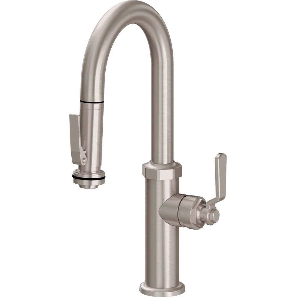 California Faucets Pull-Down Prep/Bar Faucet with Squeeze Handle Sprayer