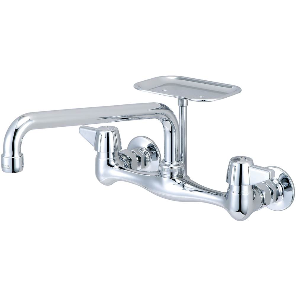 Central Brass Kitchen-Wallmount 7-7/8'' To 8-1/8'' Two Canopy Hdls 10'' Tube Spt Soap Dish-Pc