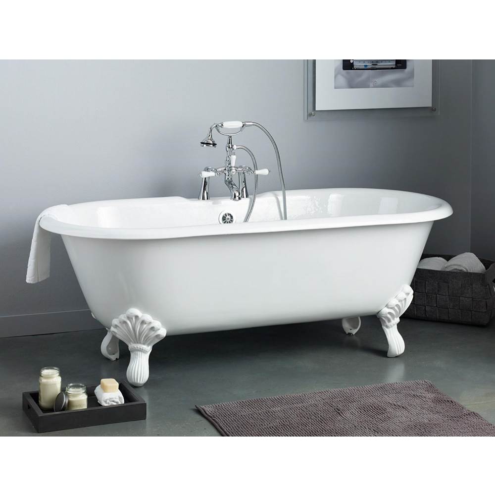 Cheviot Products REGAL Cast Iron Bathtub with Faucet Holes and Shaughnessy Feet