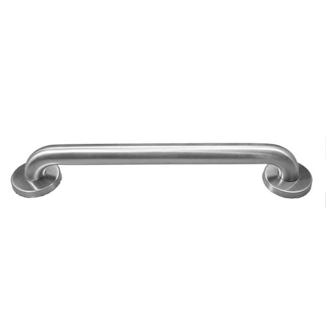 Health at Home 36'' Straight Grab Bar. Knurled. Brushed Stainless.
