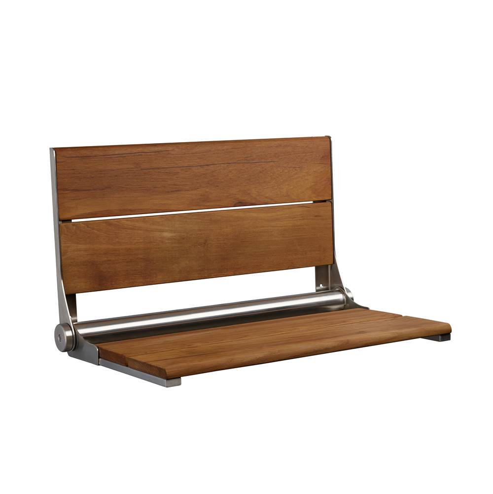 Health at Home 26'' Teak seat. Brushed Stainless frame. Up to 500lbs.
