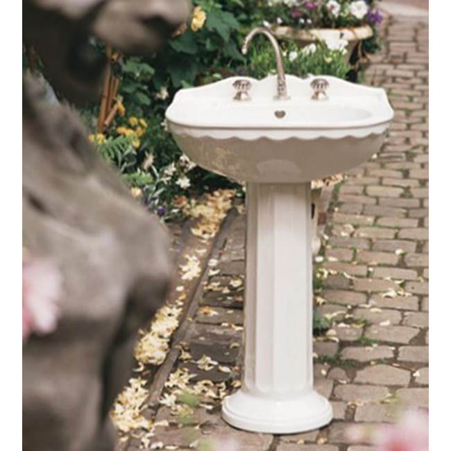 Herbeau ''Charles'' Washbasin Only in Moustier Bleu, Single Hole