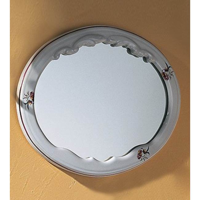 Herbeau Oval Mirror in White