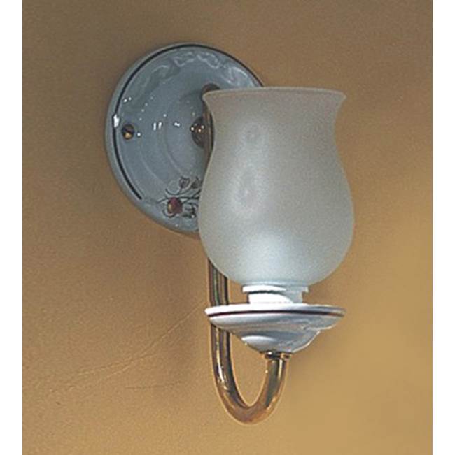 Herbeau Wall Light in White, Solibrass Hardware