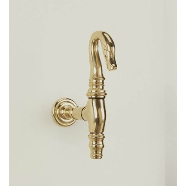 Herbeau ''Col Vert'' Tap Wall Mounted in Polished Brass