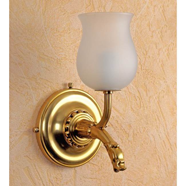 Herbeau ''Pompadour'' Single Wall Light in Polished Brass