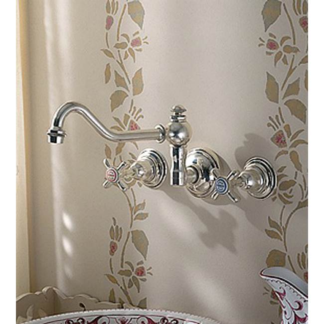 Herbeau ''Royale'' Wall Mounted 3-Hole Kitchen Mixer in Solibrass