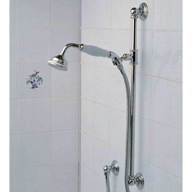 Herbeau ''Royale'' Slide Bar with Personal Hand Shower and Wall Elbow in Polished Nickel