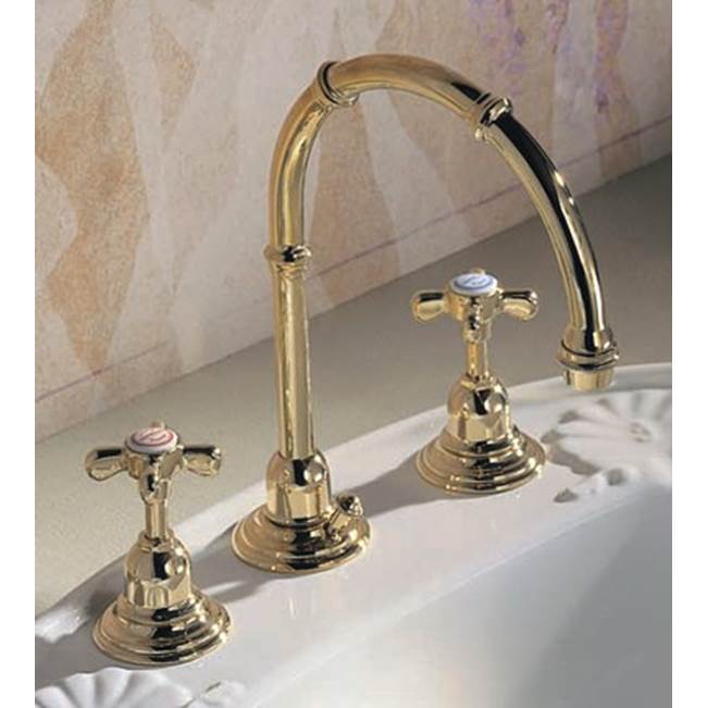 Herbeau ''Royale'' High Arc Lavatory Set in Antique Lacquered Copper