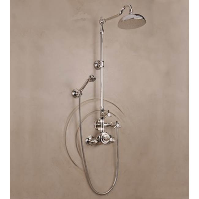 Herbeau ''Monarque'' Exposed Thermostatic Shower in Antique Lacquered Copper