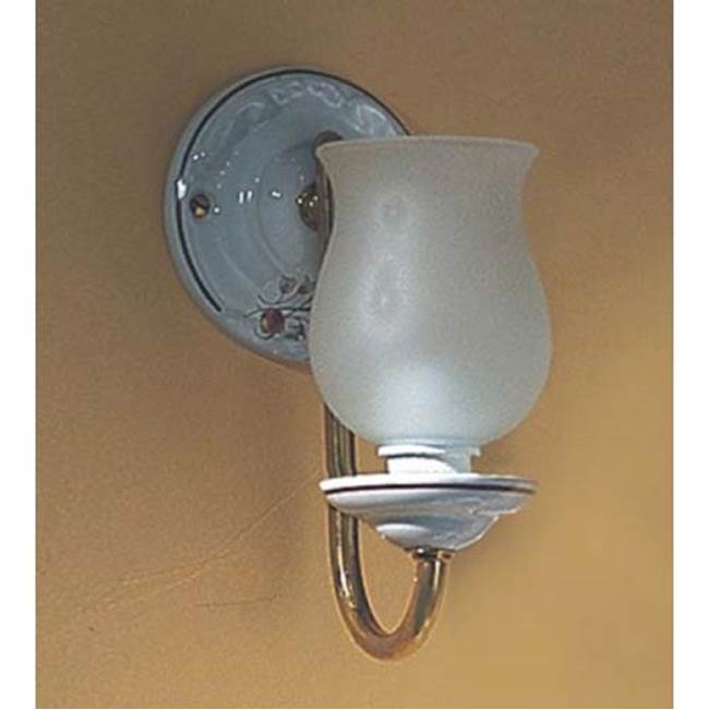 Herbeau Wall Light in Choice of Any Handpainted Pattern, Satin Nickel Hardware