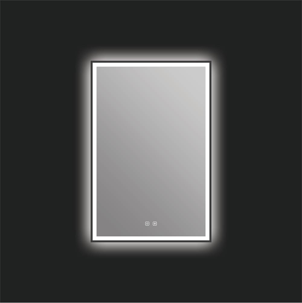 ICO Bath Eden 24'' x 36'' LED Mirror - Matte Black