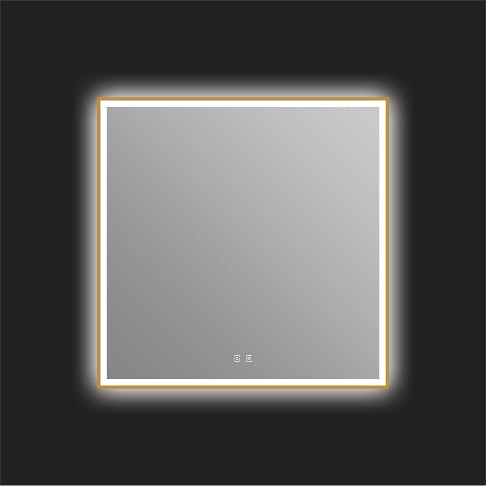 ICO Bath Eden 36'' x 36'' LED Mirror - Brushed Gold