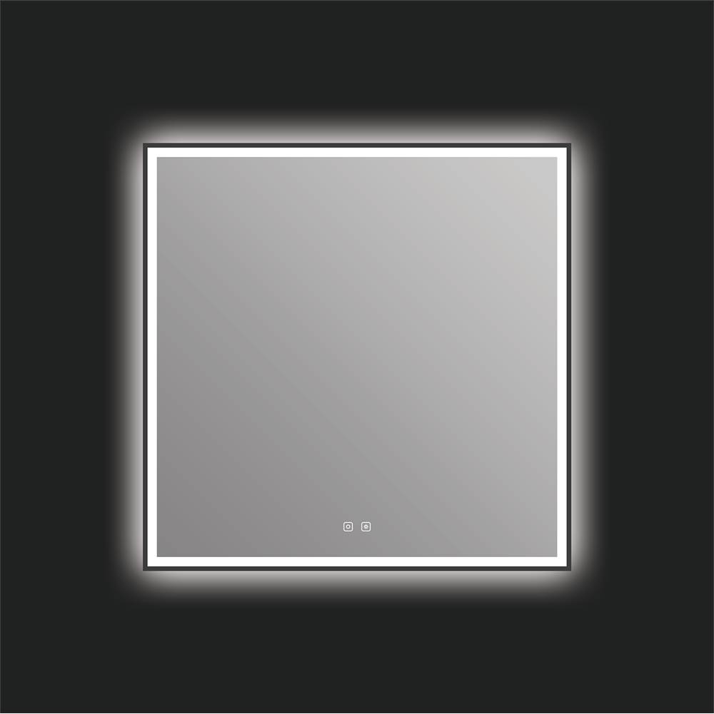ICO Bath Eden 36'' x 36'' LED Mirror - Matte Black