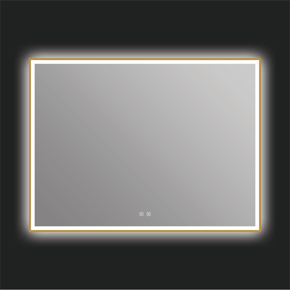 ICO Bath Eden 48'' x 36'' LED Mirror - Brushed Gold