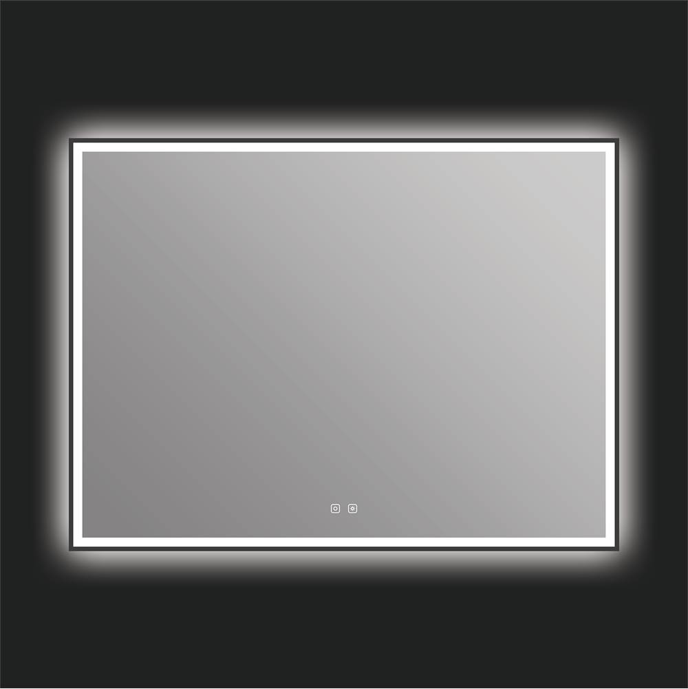 ICO Bath Eden 48'' x 36'' LED Mirror - Matte Black