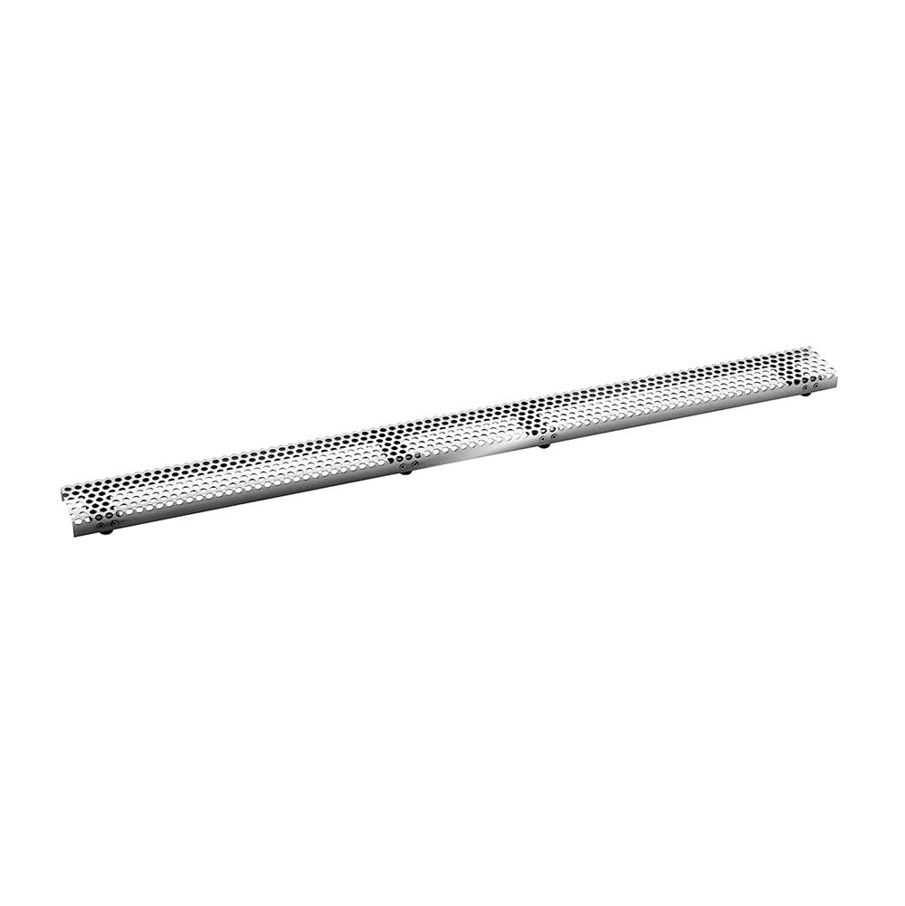 Infinity Drain 96'' Perforated Circle Pattern Grate for S-DG 65 in Polished Stainless