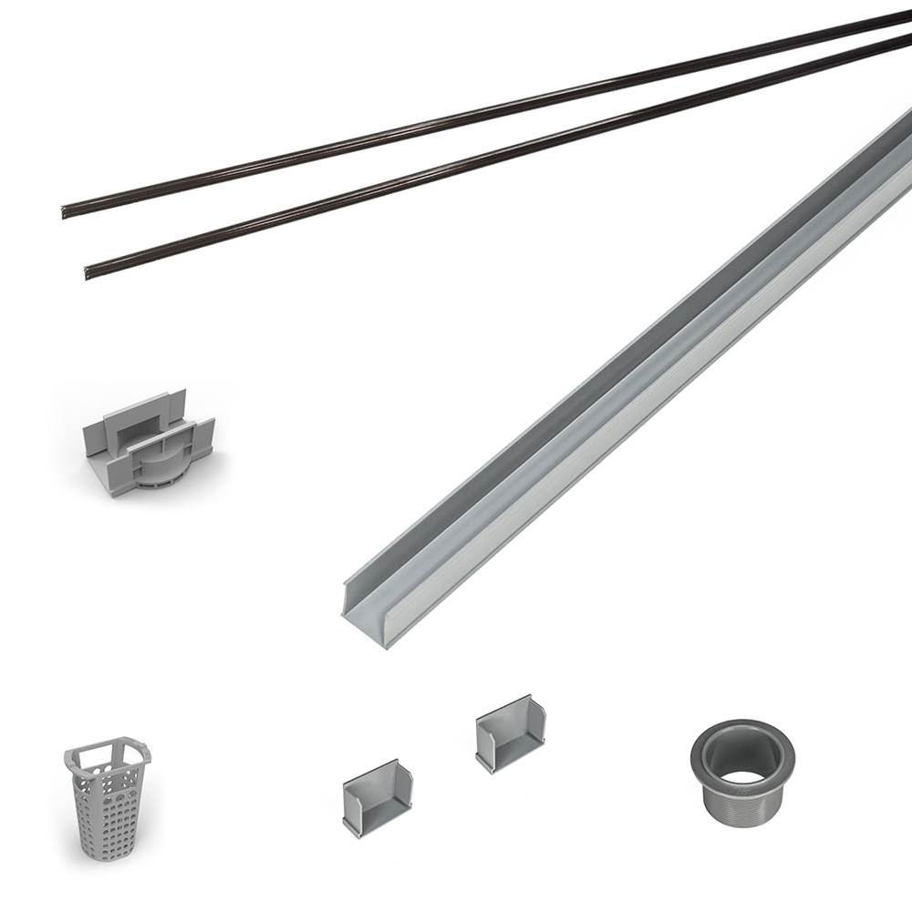 Infinity Drain 72'' Rough Only Kit for S-AG 38 and S-DG 38 series. Includes PVC Components and Channel Trim