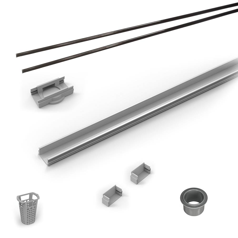 Infinity Drain 60'' Rough Only Kit for S-LAG 38 and S-LT 38 series. Includes PVC Components and Channel Trim