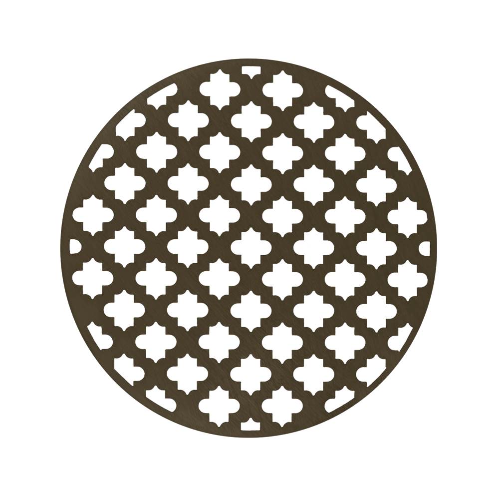 Infinity Drain 5'' Round Moor Pattern Decorative Plate for RM 5, RMD 5, RMDB 5 in Oil Rubbed Bronze