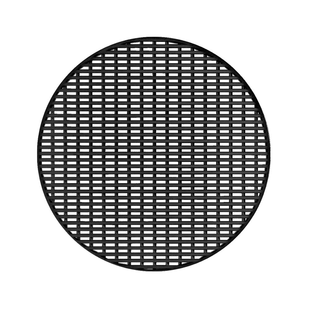 Infinity Drain 5'' Round Wedge Wire Pattern Decorative Plate for RW 5, RWD 5, RWDB 5 in Matte Black