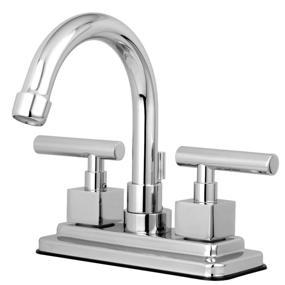 Kingston Brass Claremont 4 in. Centerset Bathroom Faucet with Brass Pop-Up, Polished Chrome