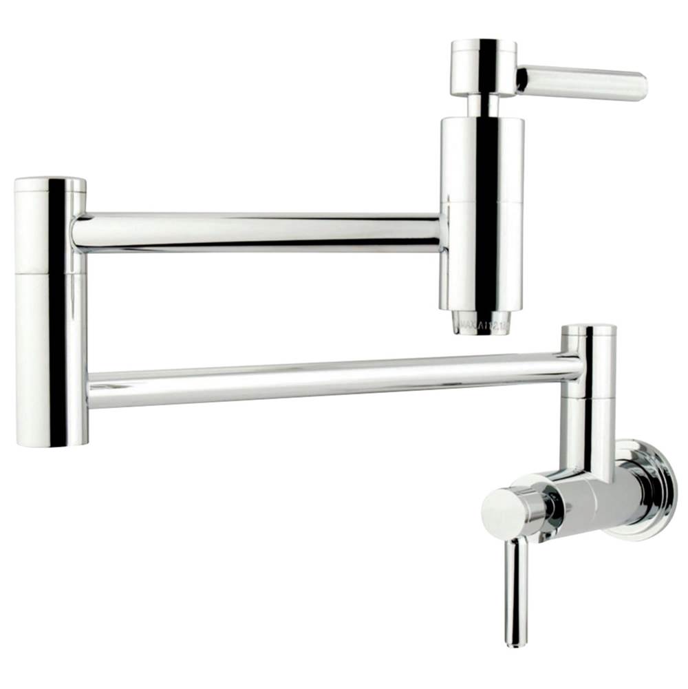 Kingston Brass Concord Wall Mount Pot Filler Kitchen Faucet, Polished Chrome