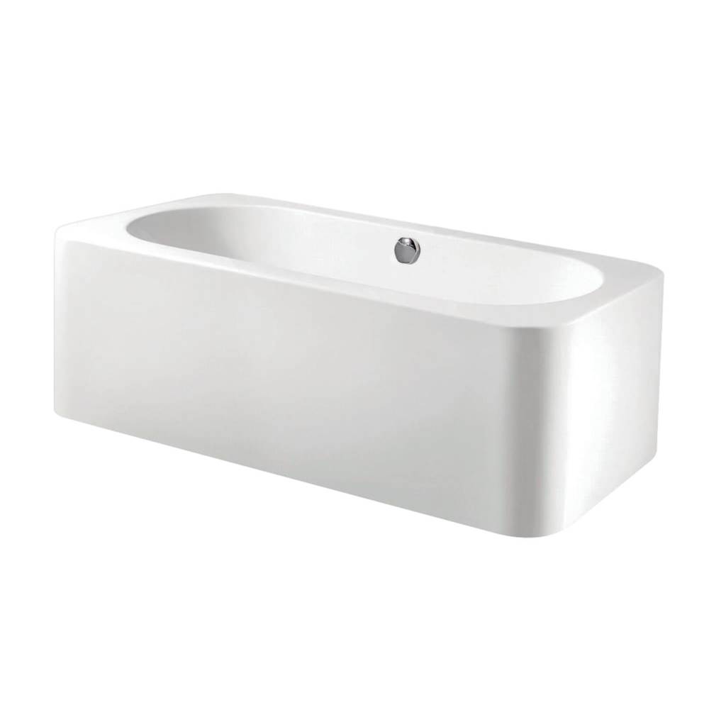 Kingston Brass Aqua Eden 71-Inch Acrylic Double Ended Freestanding Tub with Drain, White