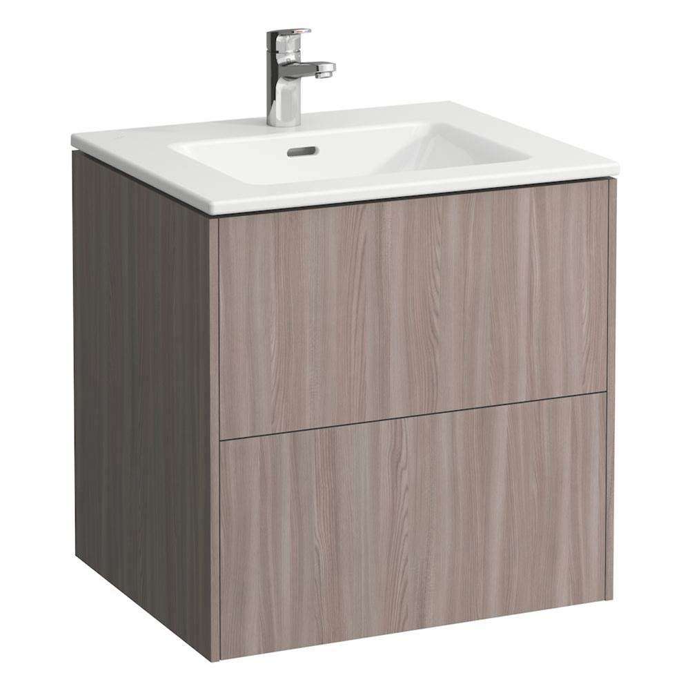 Laufen Combipack 600 mm, washbasin ''slim'' with vanity unit ''Base'' with 2 drawers, incl. drawer organizer, wall mounted