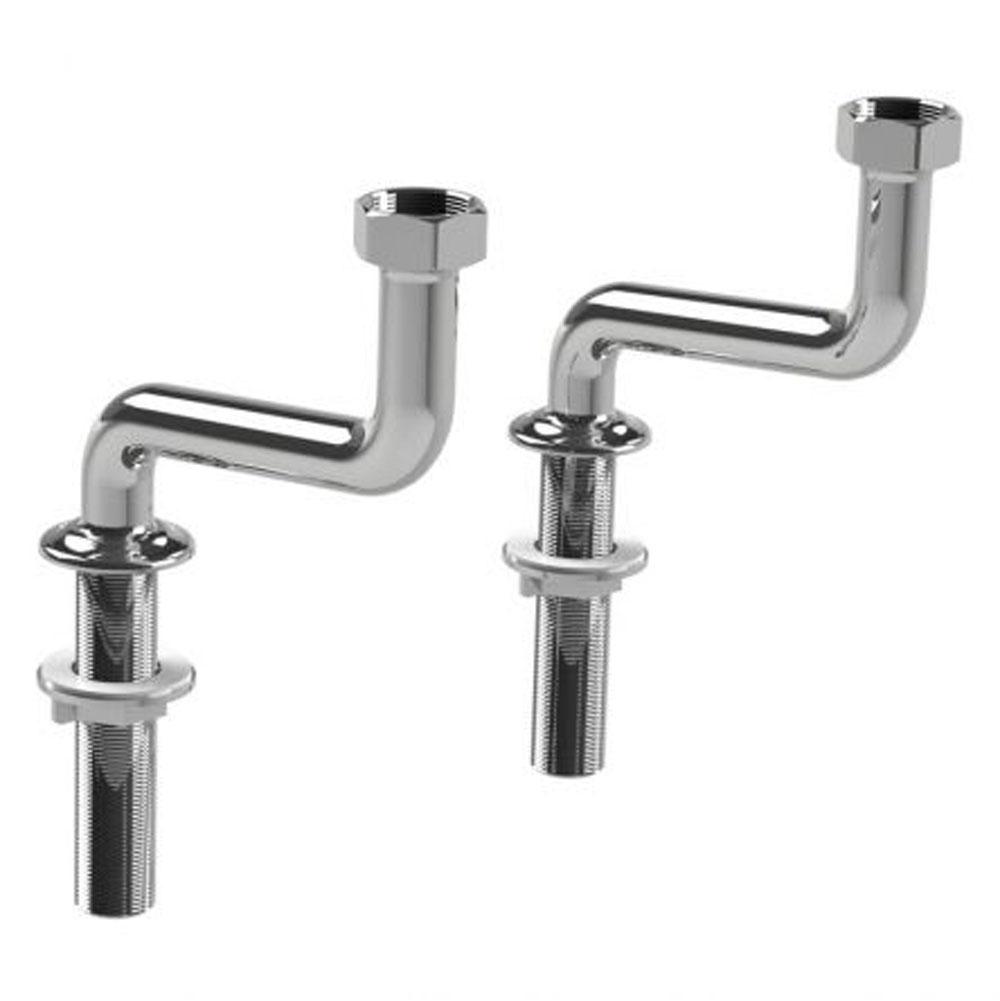Lefroy Brooks Extended Cranked Legs For Bath Shower Mixers (PAIR), Silver Nickel