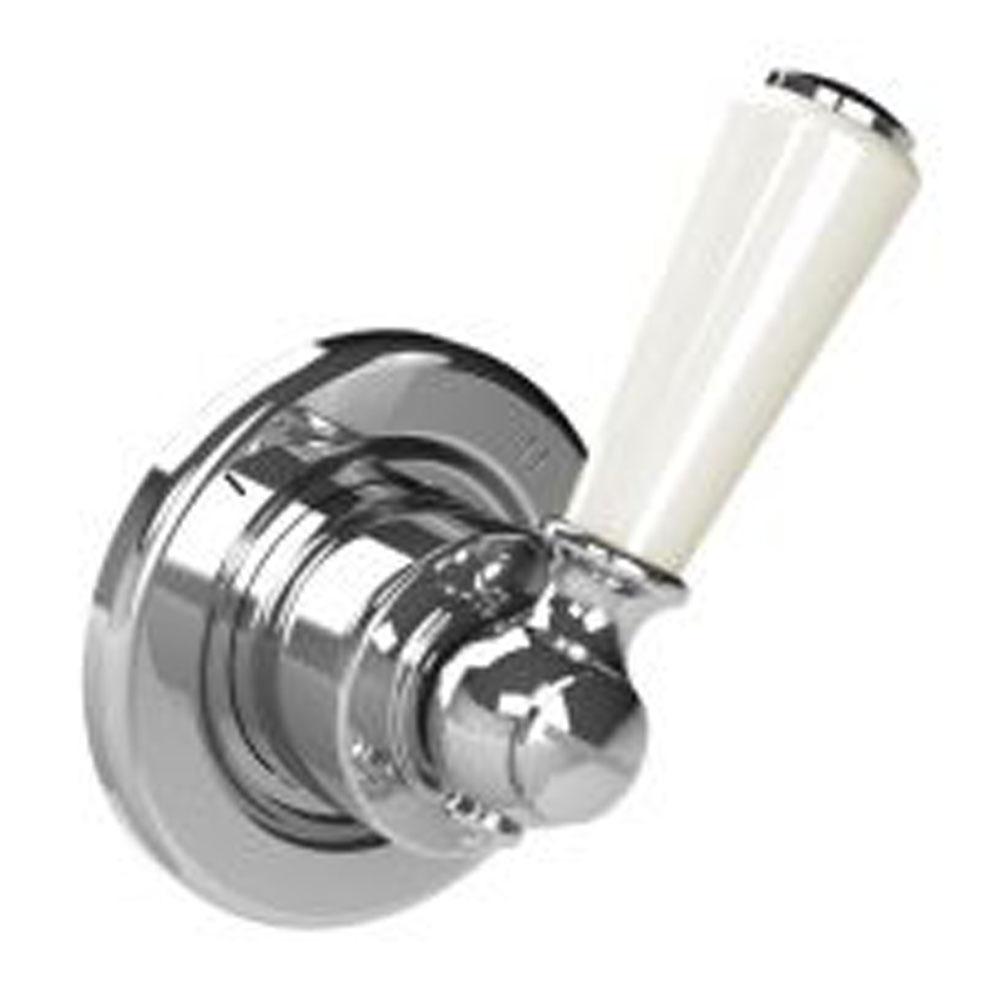 Lefroy Brooks Classic White Two-Way Diverter Trim To Suit R1-4000 Rough, Silver Nickel