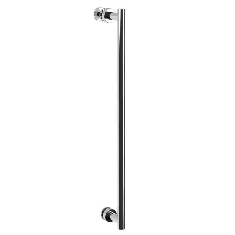 Lefroy Brooks Contemporary 20'' Shower Door Handle With Single & Double Mounting Kit, Brushed Nickel