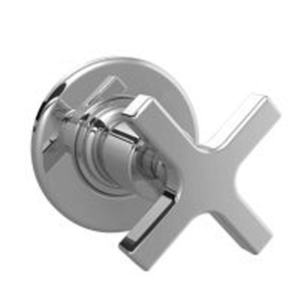 Lefroy Brooks Mackintosh Cross Handle Flow Control Trim To Suit R1-4002 Rough, Silver Nickel
