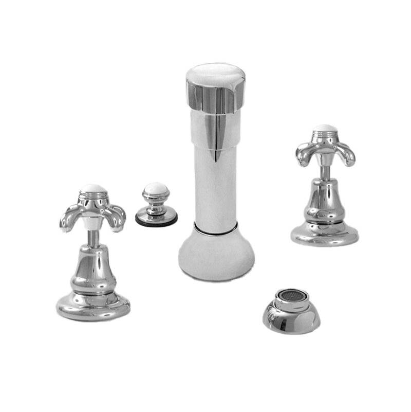 Sigma Bidet Set Complete with 481 Drop Cross Handle in Sigma Satin Gold PVD
