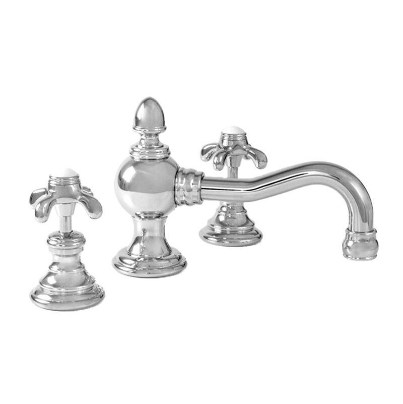 Sigma Cote D'Or Widespread Lavatory Set with 021 Drop Cross Handle in Satin Nickel
