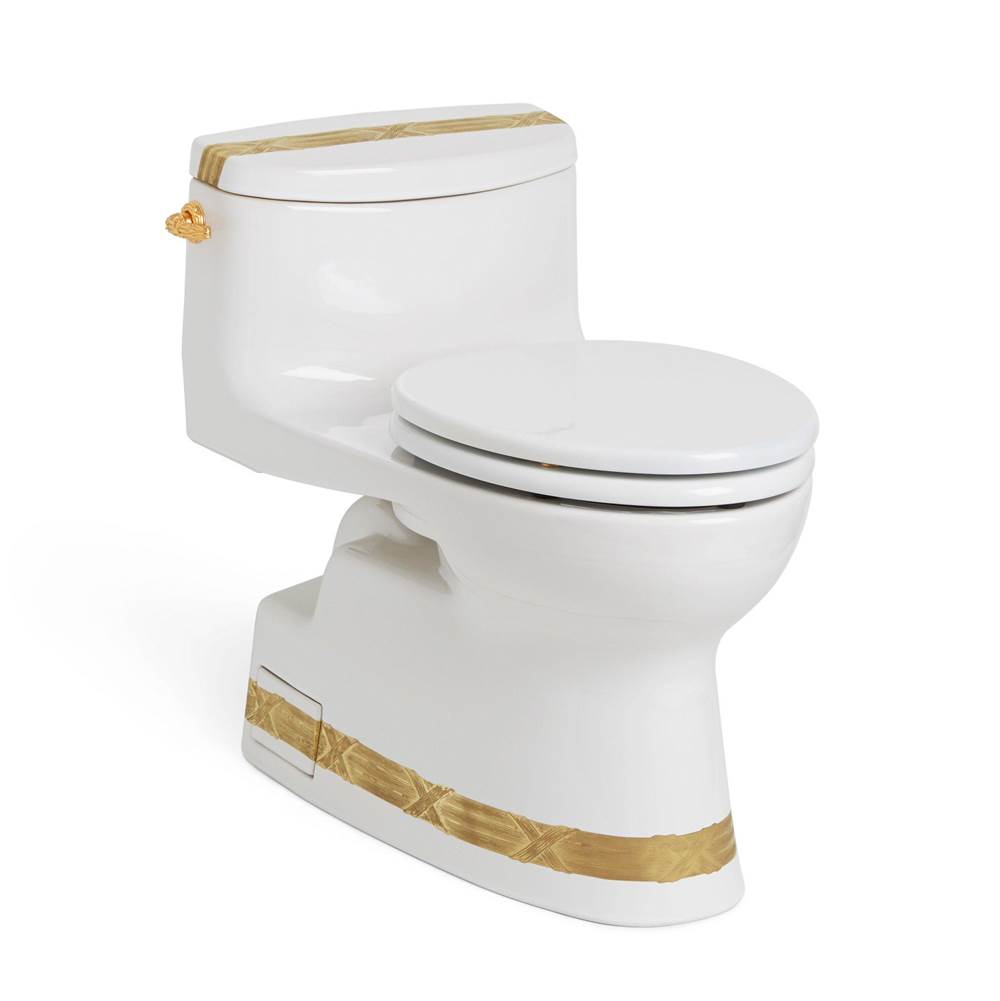 Sherle Wagner Banded Ceramic Toilet