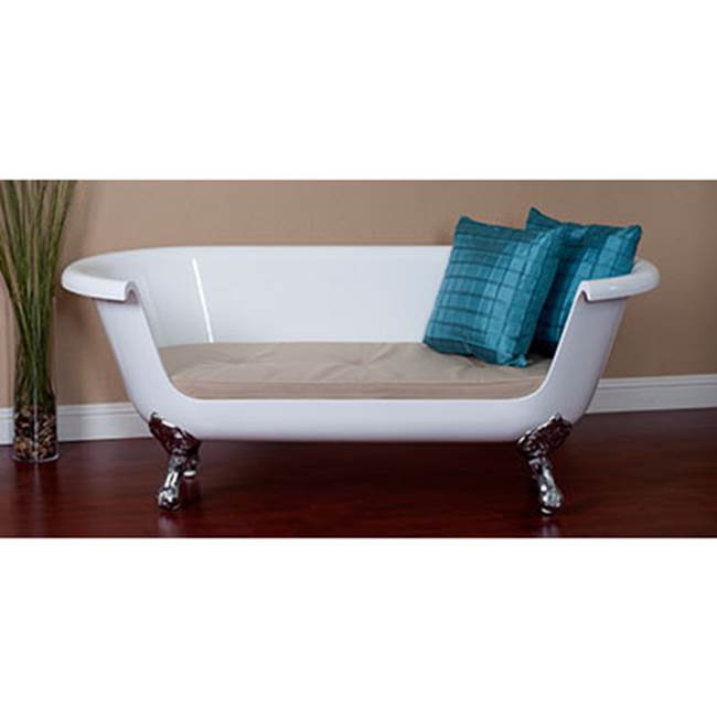 Strom Living Acrylic 2 Seater Bathtub Couch With Chrome Legs