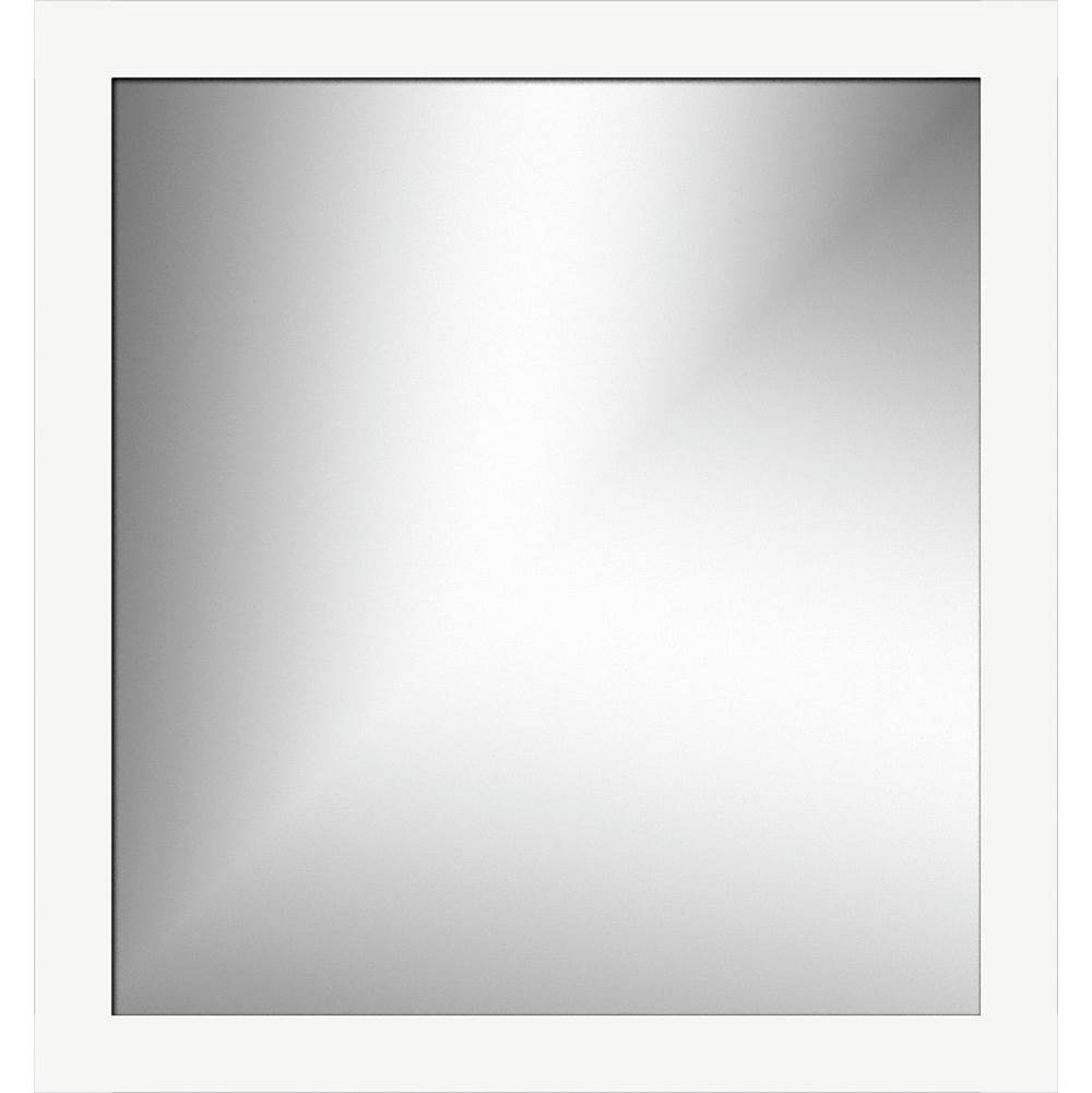 Strasser Woodenworks 30 X .75 X 32 Framed Mirror Non-Bev Square Sat White