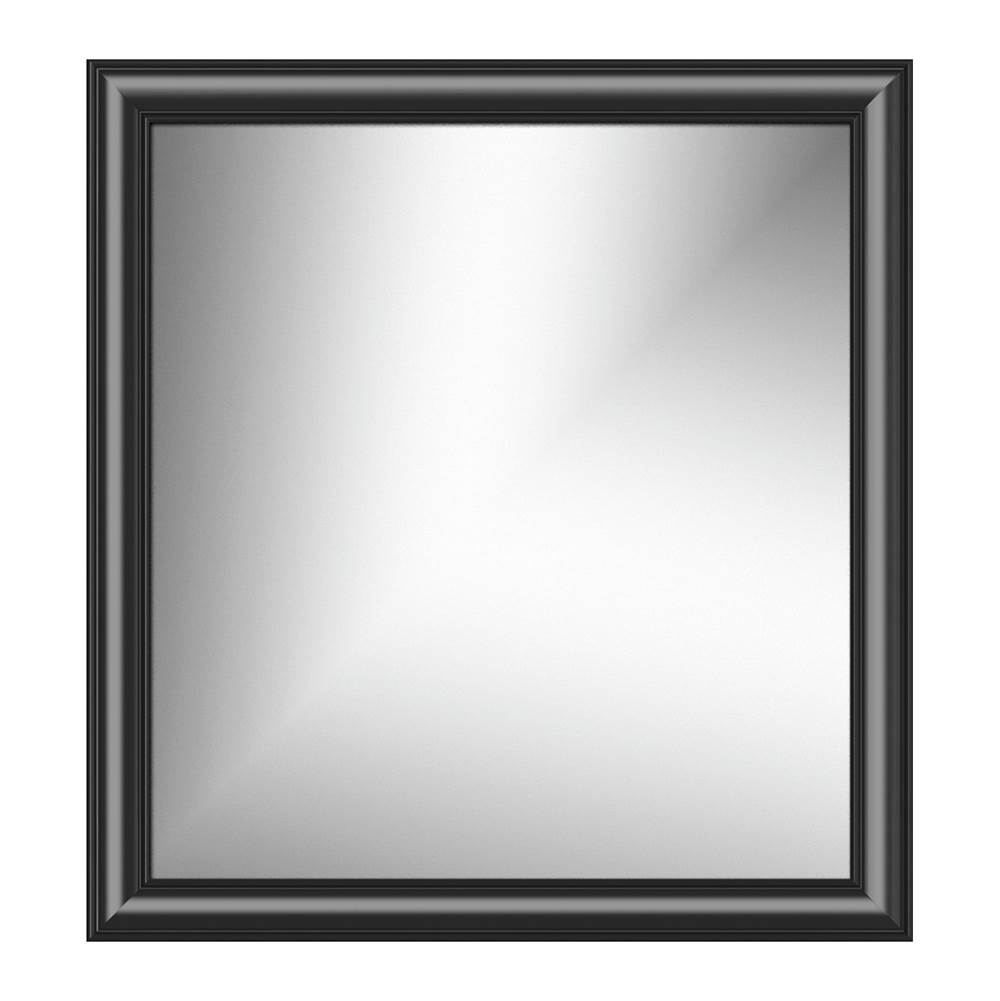 Strasser Woodenworks 30 X .75 X 32 Framed Mirror Non-Bev Tiered Miter Sat Black