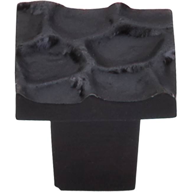 Top Knobs Cobblestone Square Knob 1 1/8 Inch Coal Black