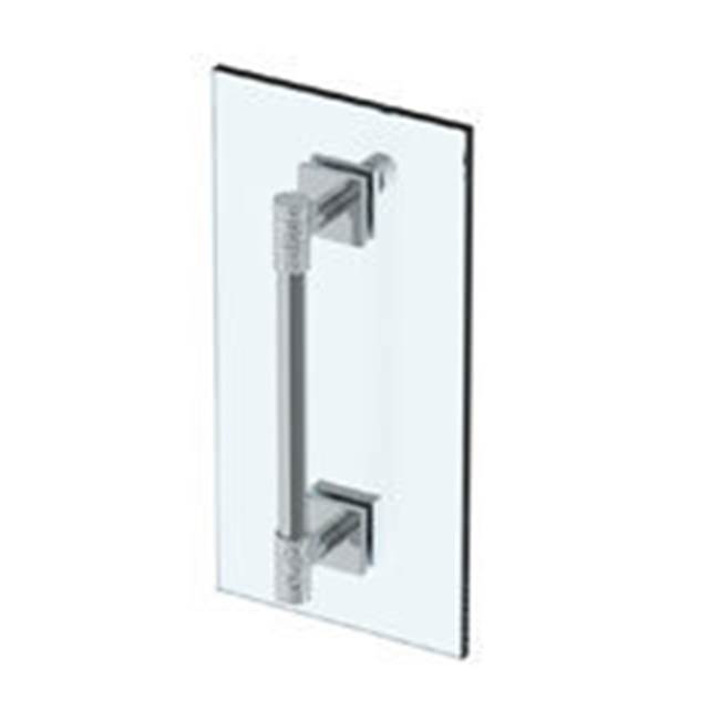 Watermark Sense 18” shower door pull with knob/ glass mount towel bar with hook