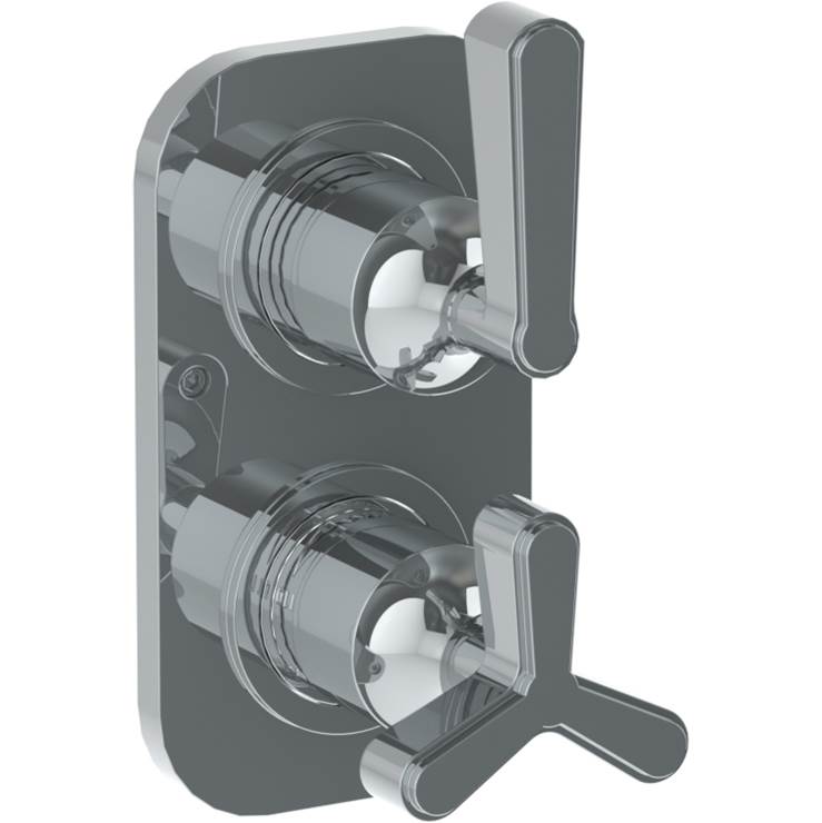 Watermark Wall Mounted Mini Thermostatic Shower Trim with built-in control, 3 1/2'' x 6 1/4''.