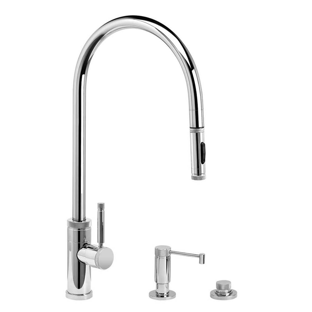 Waterstone Waterstone Industrial Extended Reach PLP Pulldown Faucet - Toggle Sprayer - 3pc. Suite